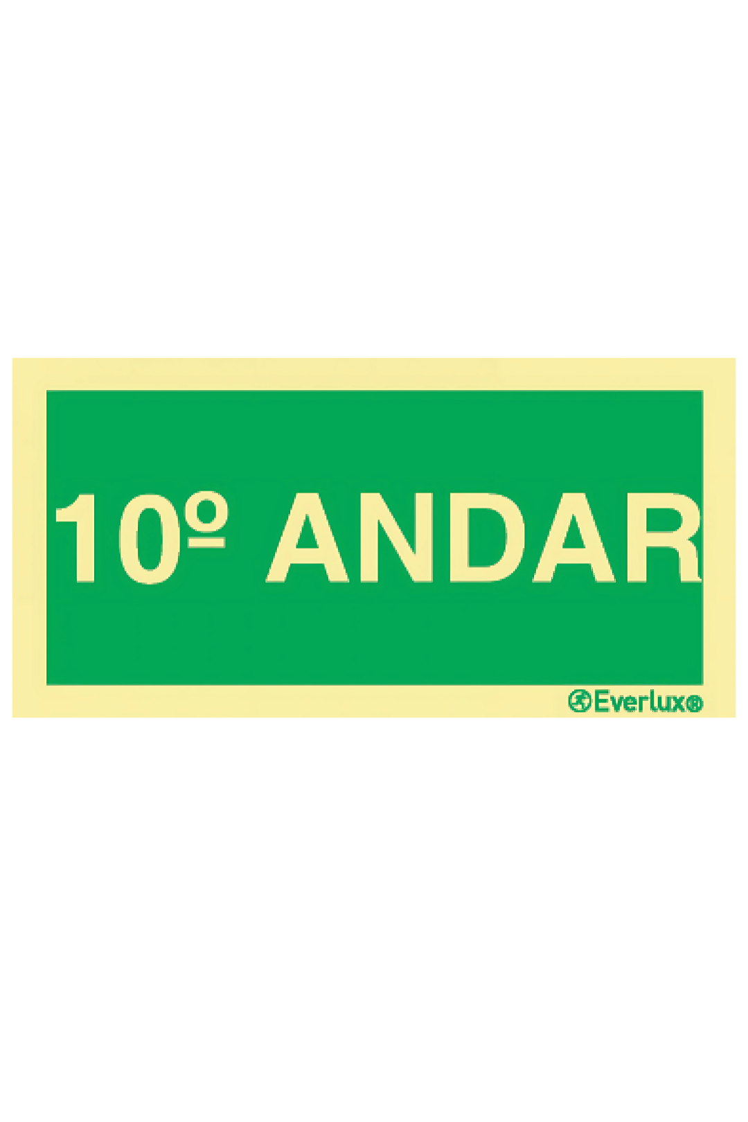 Placa 10º Andar - Fotoluminescente