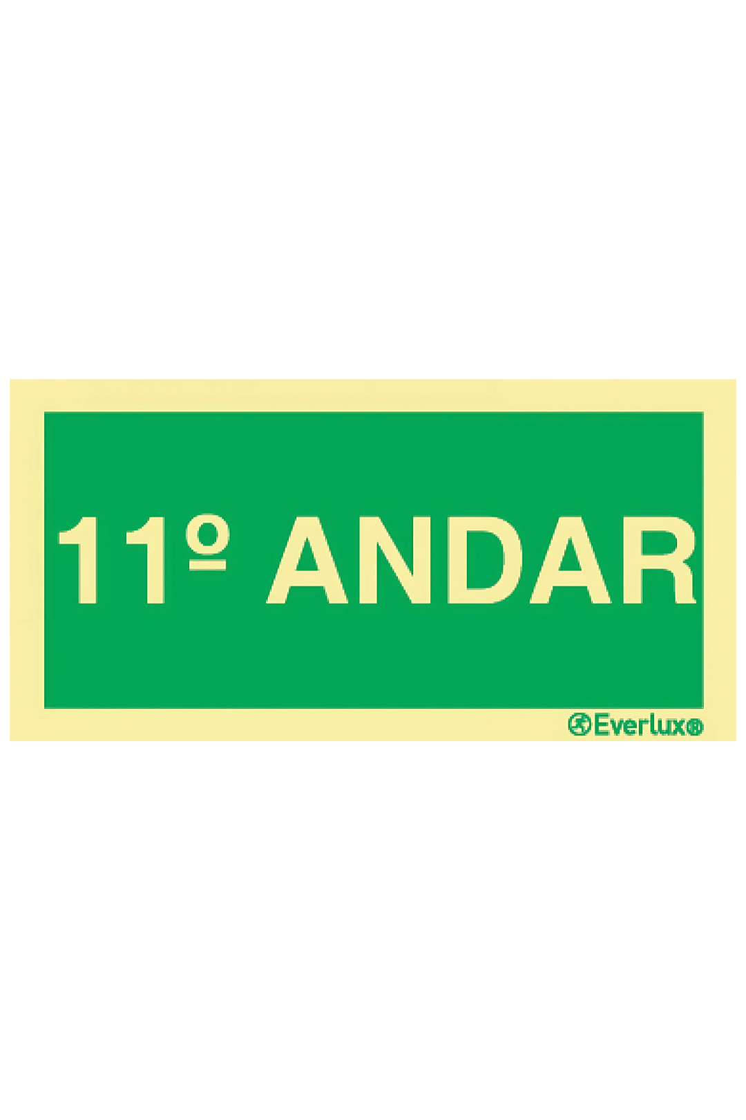 Placa 11º Andar - Fotoluminescente