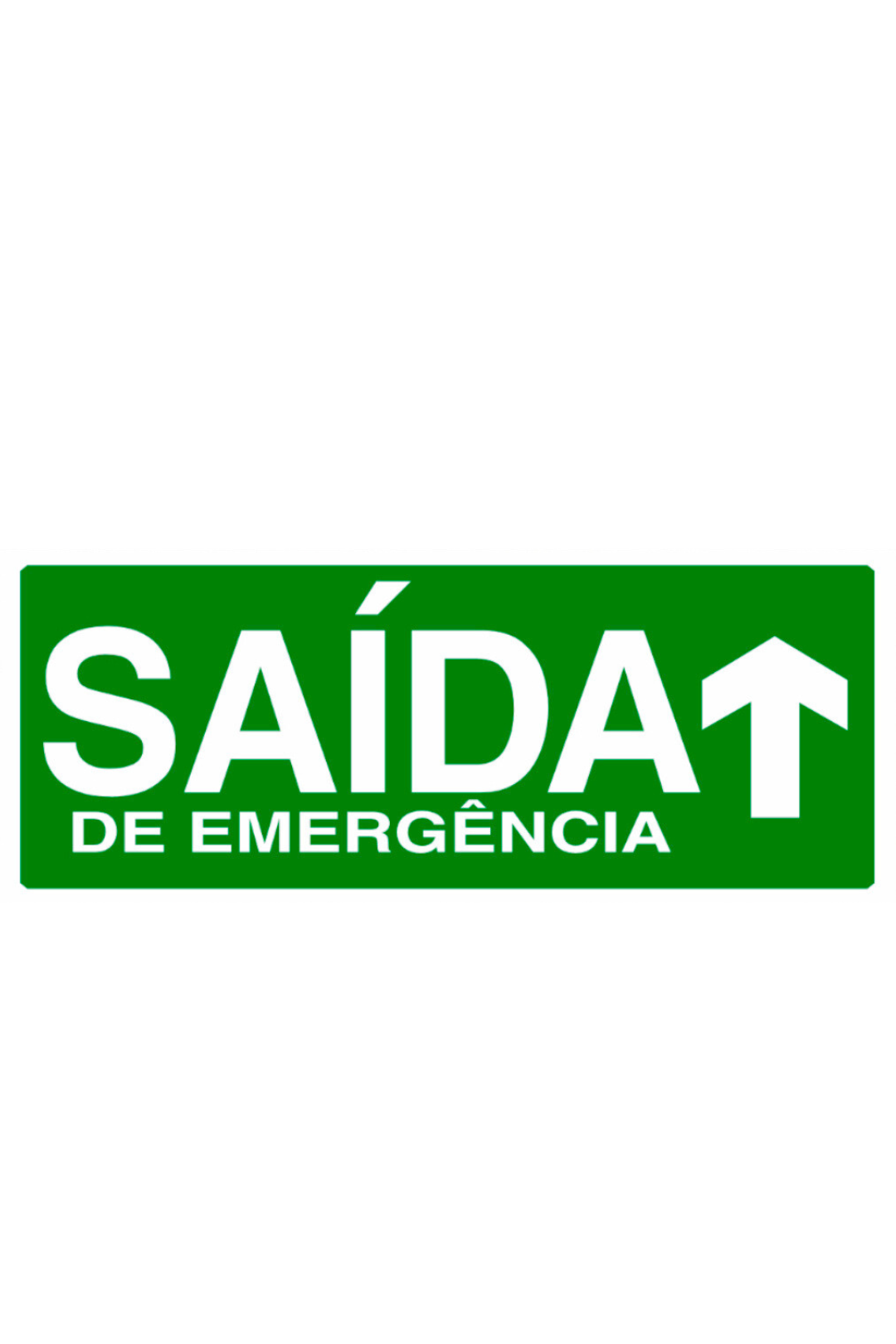 saída de emergência com seta Fotoluminescente
