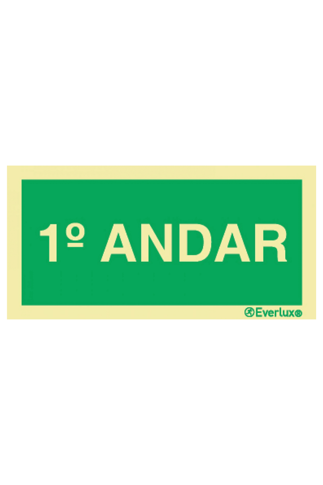 Placa 1º Andar - Fotoluminescente