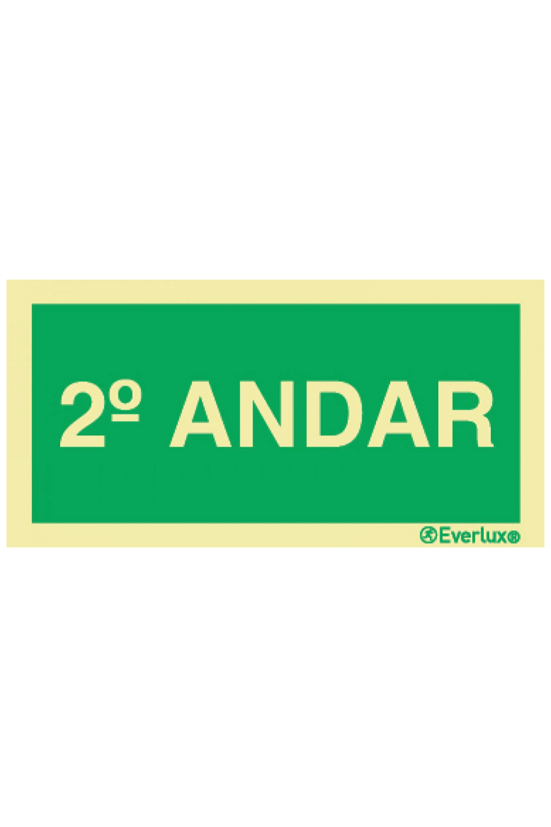 Placa 2º Andar - Fotoluminescente