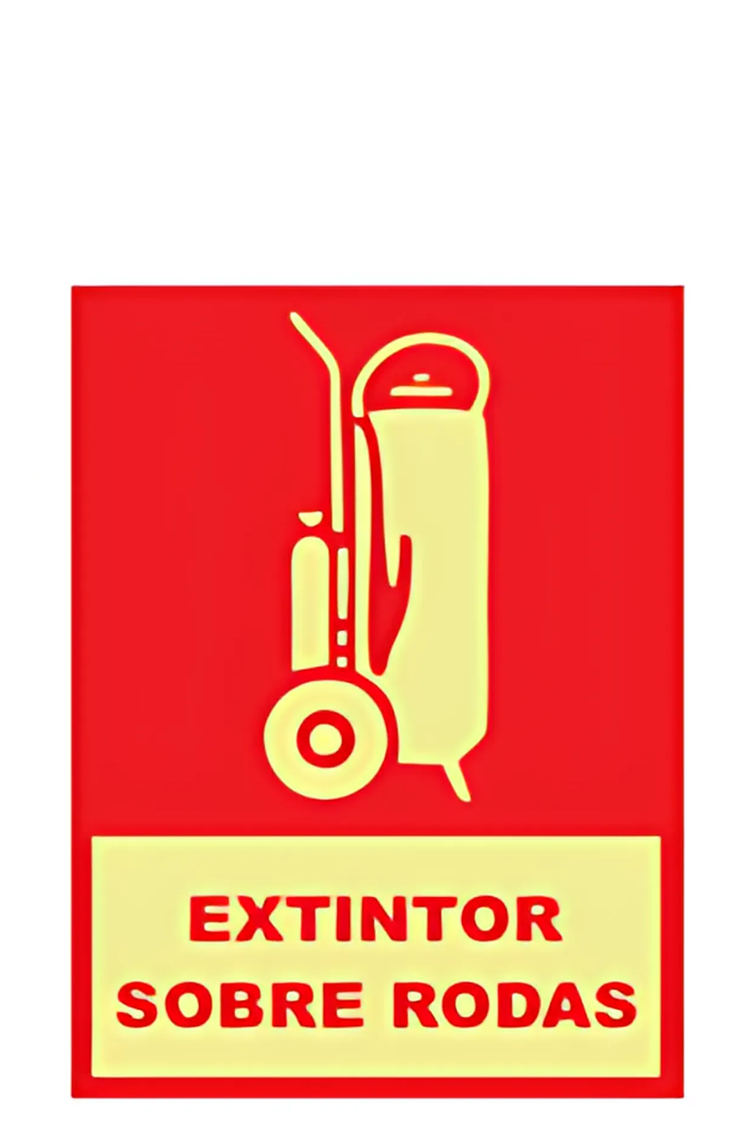 Placa Extintor sobre Rodas Fotoluminescente