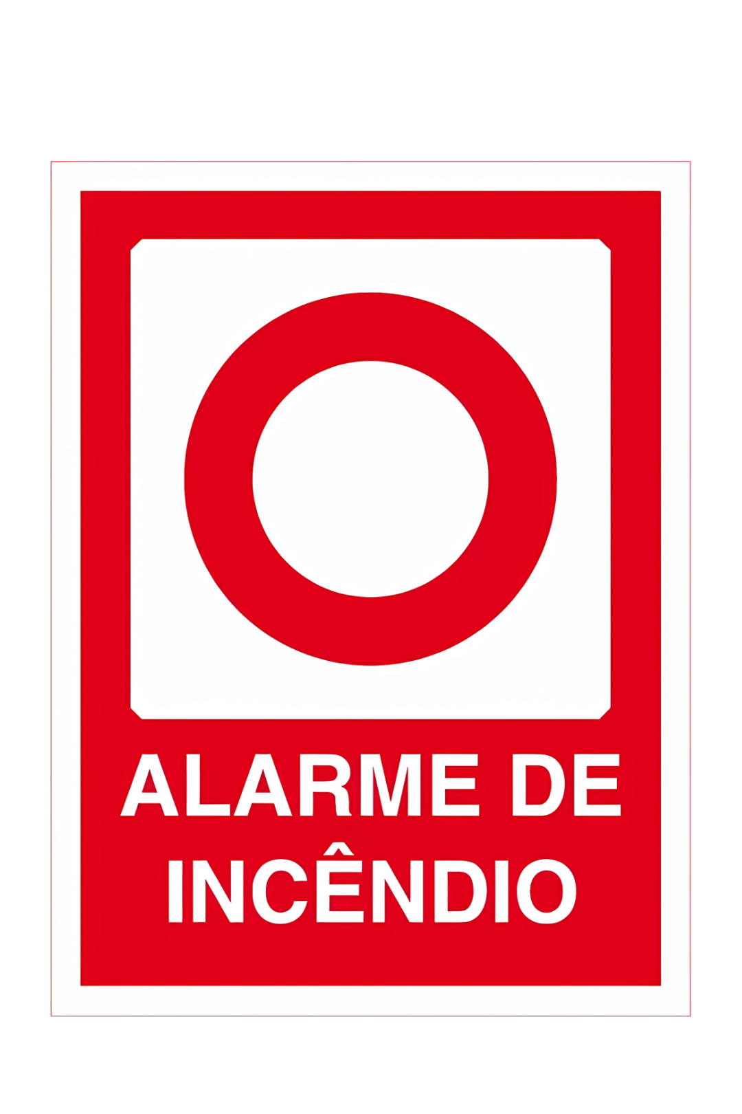 Placa alarme de incêndio Fotoluminescente