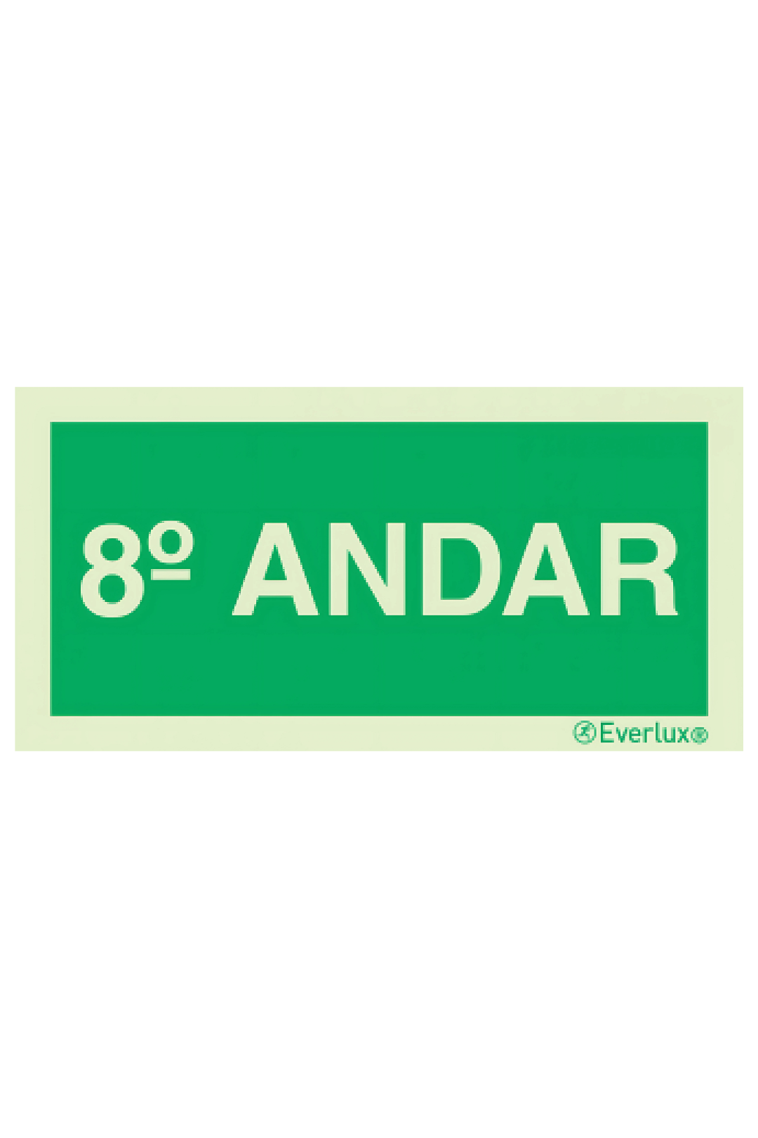Placa 8º Andar - Fotoluminescente